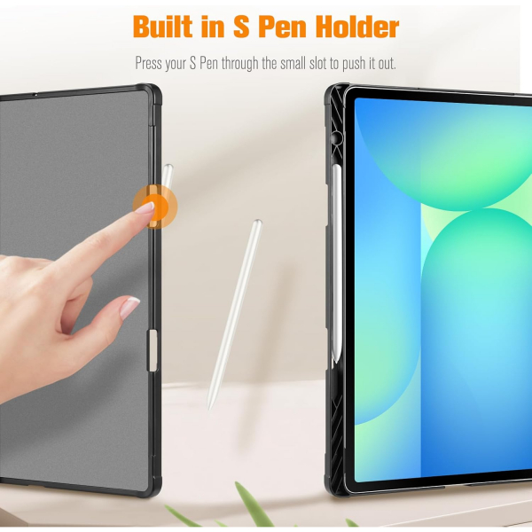 Fintie Galaxy Tab S10 FE Plus Portfolio Klf-Black