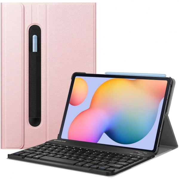 Fintie Galaxy Tab S6 Lite Klavyeli Klf (10.4 in)-Pink
