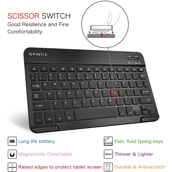 Fintie Galaxy Tab S6 Lite Klavyeli Klf (10.4 in)-Purple