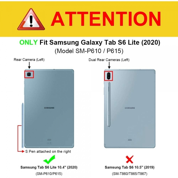 Fintie Galaxy Tab S6 Lite Klavyeli Klf (10.4 in)-Navy