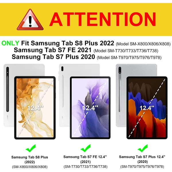 Fintie Galaxy Tab S7 FE Business Standl Klf (12.4 in)-Navy