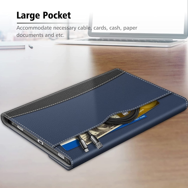 Fintie Galaxy Tab S7 FE Business Standl Klf (12.4 in)-Navy