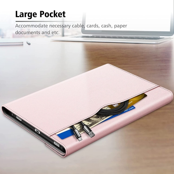Fintie Galaxy Tab S7 FE Business Standl Klf (12.4 in)-Rose Gold