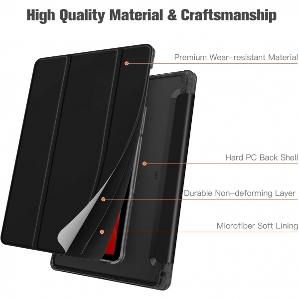 Fintie Galaxy Tab S7 Plus İnce Kılıf (12.4 inç)-Black