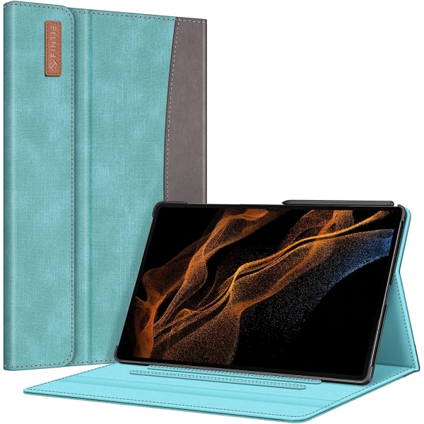 Fintie Galaxy Tab S8 Ultra Business Standl Klf (14.6 in)-Denim Turquoise