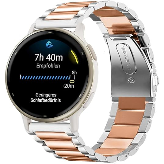 Lamshaw Garmin Vivoactive 5/Forerunner 165 Kay -Silver Rose Gold