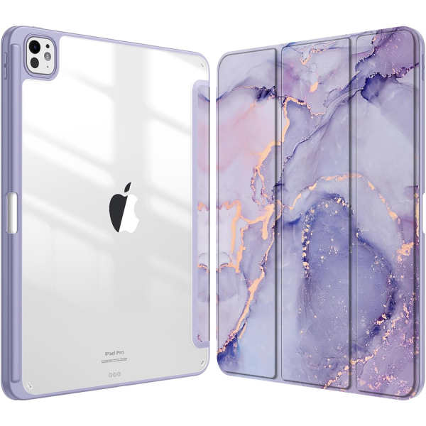 Fintie Hybrid iPad Pro Klf (13 in)-Lilac Marble 