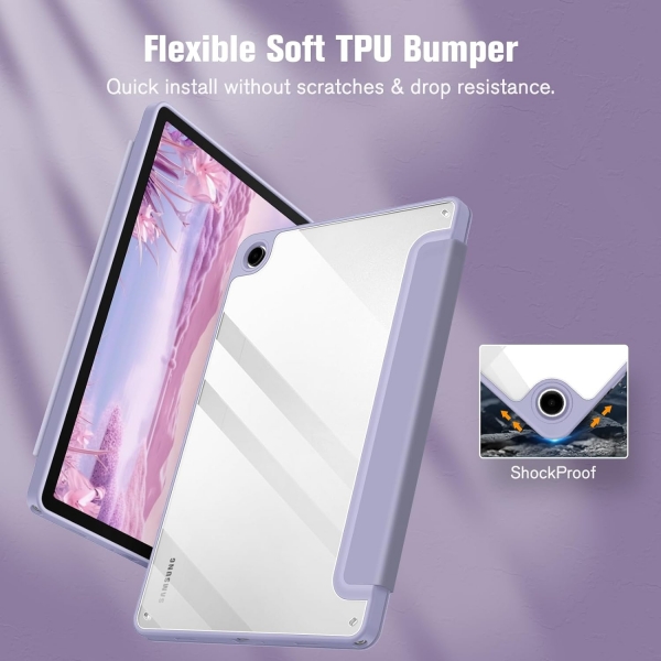 Fintie Hybrid Serisi Galaxy Tab A9 Plus Klf-Lilac Purple 