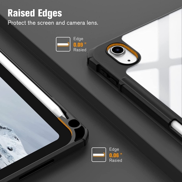 Fintie Hybrid Serisi iPad 10.Nesil effaf Klf (10.9 in)(2022)-Black