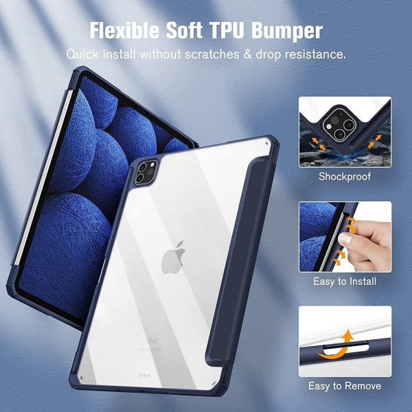 Fintie Hybrid Serisi iPad Pro nce Klf (11 in)(4/3.Nesil)-Navy