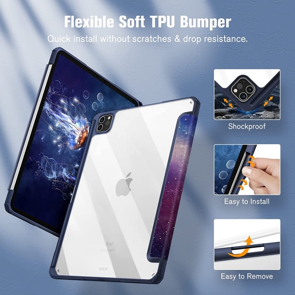 Fintie Hybrid Serisi iPad Pro nce Klf (11 in)(4/3.Nesil)-Galaxy