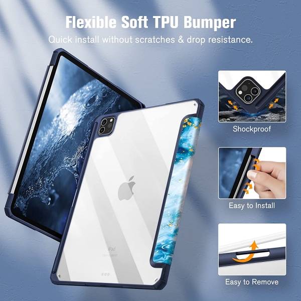 Fintie Hybrid Serisi iPad Pro nce Klf (11 in)(4/3.Nesil)-Sandy Wave