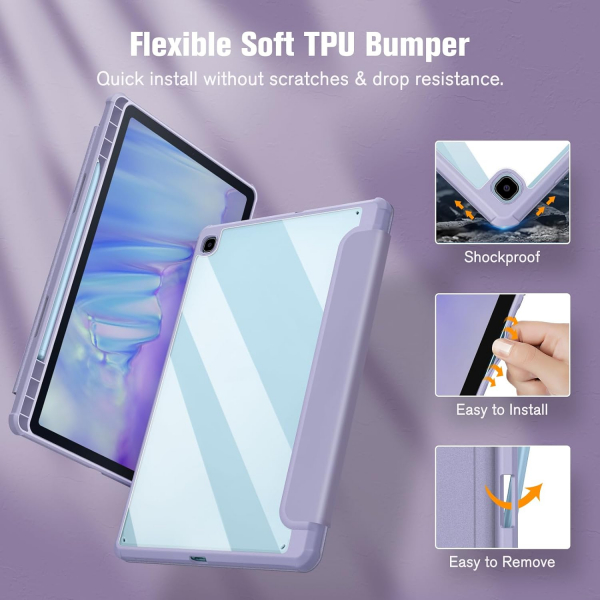 Fintie Hybrid Galaxy Tab S6 Lite Klf (10.4 in)-Lilac Purple 