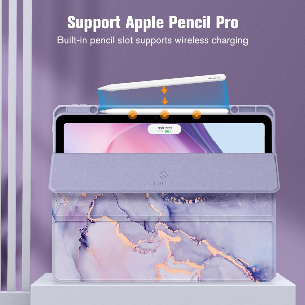 Fintie Hybrid iPad Air Klf (13 in)-Lilac Marble 