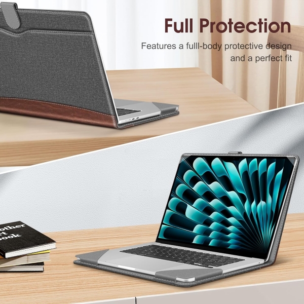 Fintie nce MacBook Air Deri Klf(15 in)-Gray