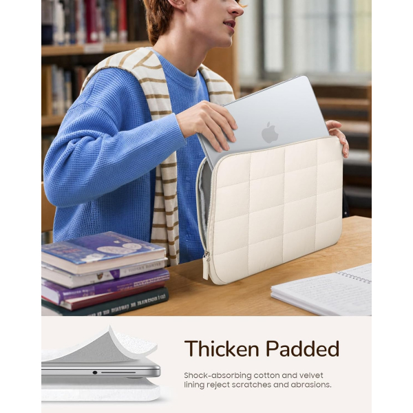 Fintie Kapitone MacBook Neo Laptop �antas� (13 in�)-Beige