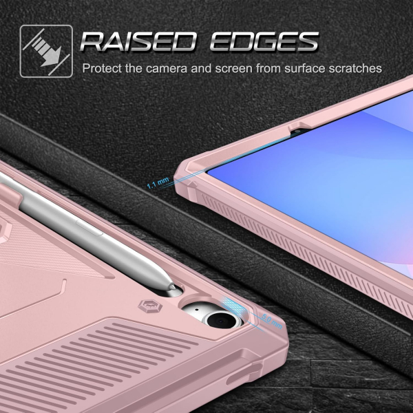 Fintie Kickstandl Galaxy Tab S9 FE Klf -Rose Gold