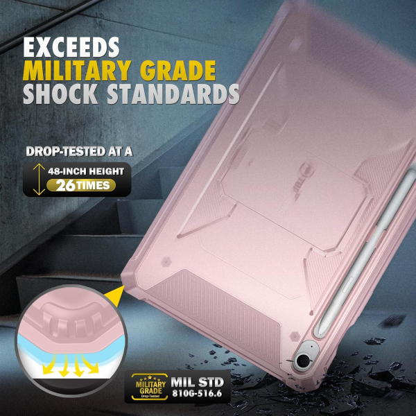 Fintie Kickstandl Galaxy Tab S9 FE Klf -Rose Gold