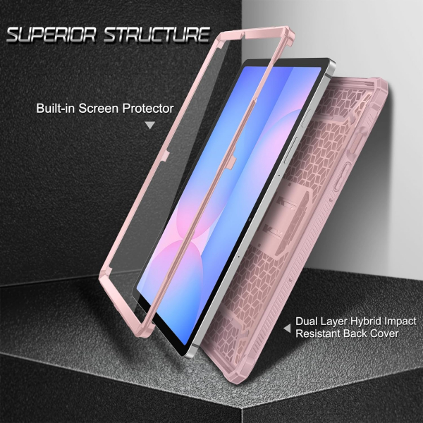 Fintie Kickstandl Galaxy Tab S9 FE Klf -Rose Gold