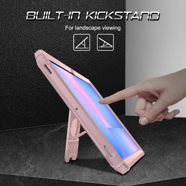 Fintie Kickstandl Galaxy Tab S9 FE Klf -Rose Gold