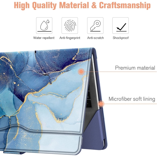 Fintie MacBook Air/Pro Korumal Klf (13/13.6 in)-Ocean Marble