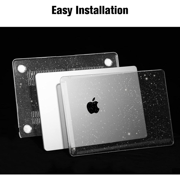 Fintie MacBook Air Koruyucu Sert Kapak Klf (13.6 in)-Glittering Clear