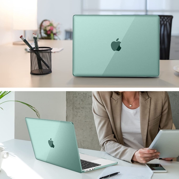 Fintie MacBook Air Koruyucu Sert Kapak Klf (13.6 in)-Midnight Green