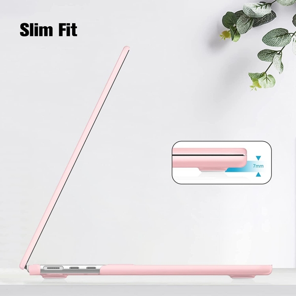 Fintie MacBook Air Koruyucu Sert Kapak Klf (13.6 in)-Crystal Pink