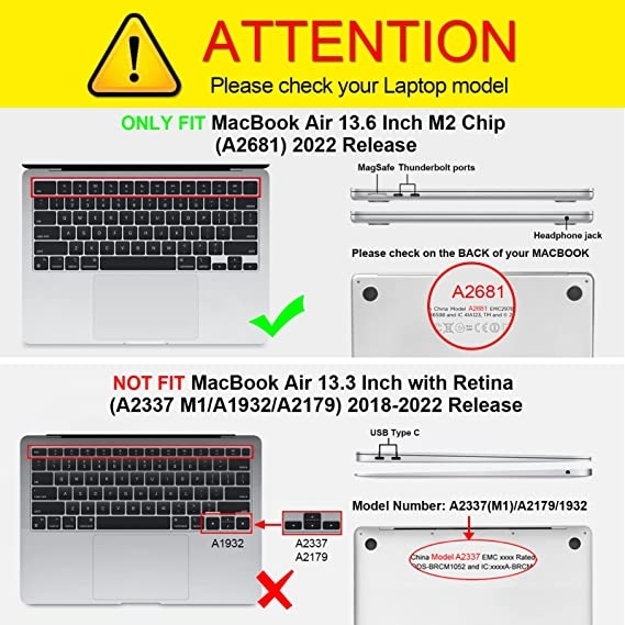 Fintie MacBook Air M2 Sert Kapakl Klf (13.6 in)(2022)-Lilac