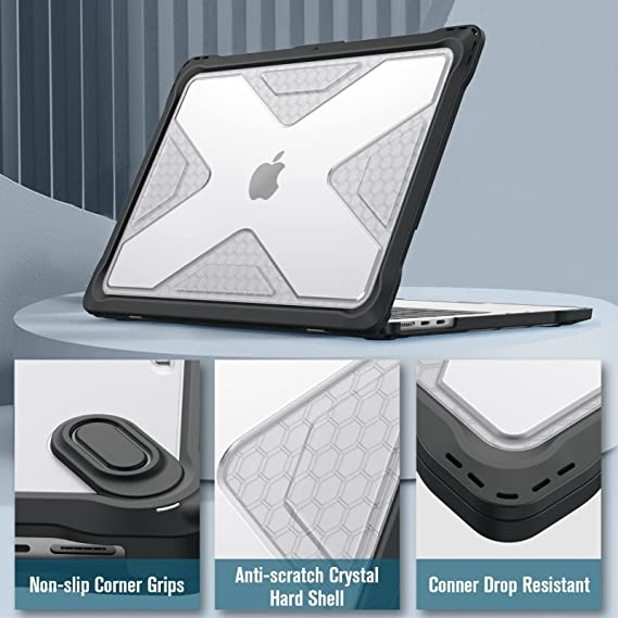 Fintie MacBook Air M2 Sert Kapakl Klf (13.6 in)(2022)-Clear