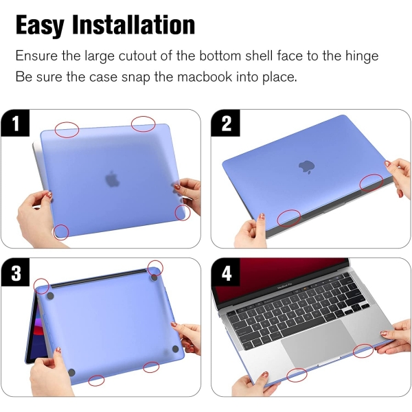 Fintie MacBook Pro effaf Kapakl Klf (13 in)(2022)-Frost Blue