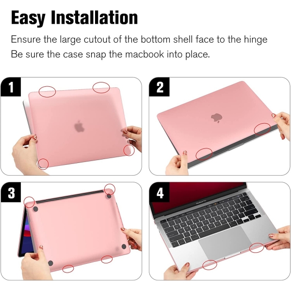 Fintie MacBook Pro effaf Kapakl Klf (13 in)(2022)-Frost Pink