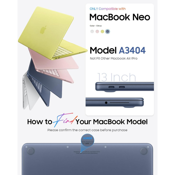 Fintie MacBook Neo Laptop K�l�f�-Indigo