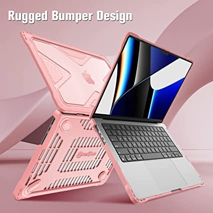 Fintie MacBook Pro Koruyucu Sert Kapakl Klf (14 in)-Rose Gold