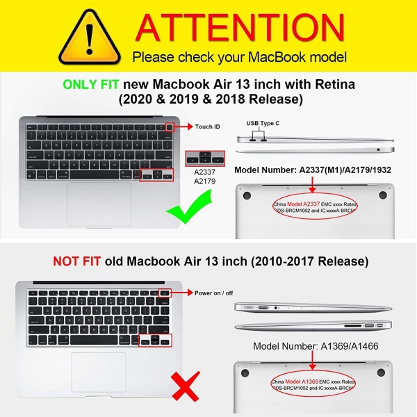 Fintie MacBook Air Koruyucu Klf (13.3 in)(M1)-Black