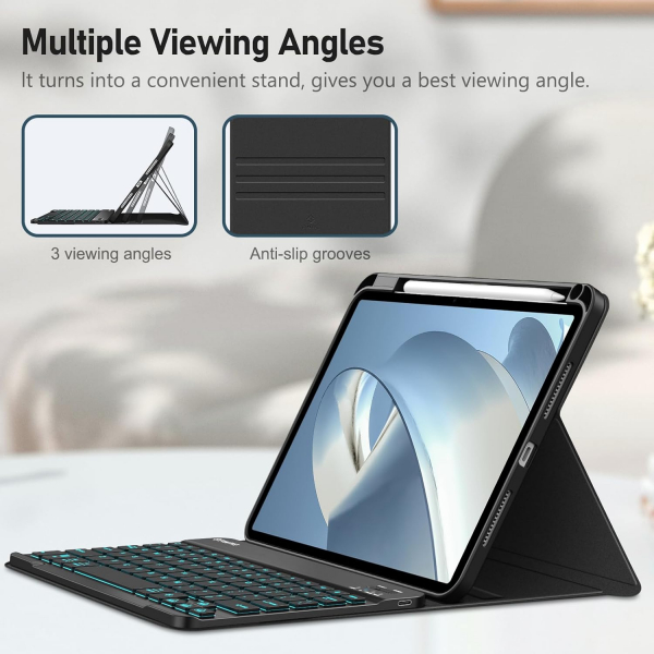 Fintie Apple iPad Pro M4 Klavyeli Klf (11 in)-Backlight Black