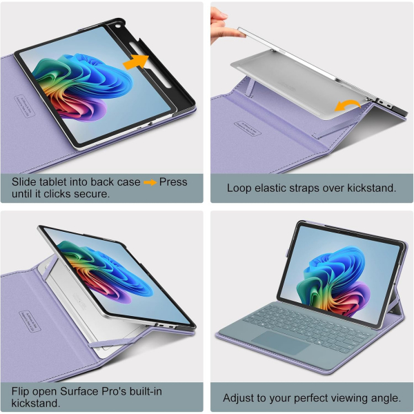 Fintie Microsoft Surface Pro 12 Klf -Lilac Purple 