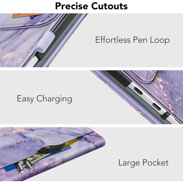 Fintie Microsoft Surface Pro 12 Klf -Lilac Marble 