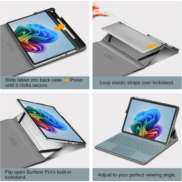 Fintie Microsoft Surface Pro 12 Klf -Gray