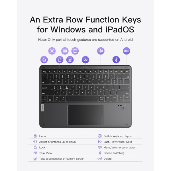 Inateck KB01103 iOS Uyumlu Bluetooth Klavye 