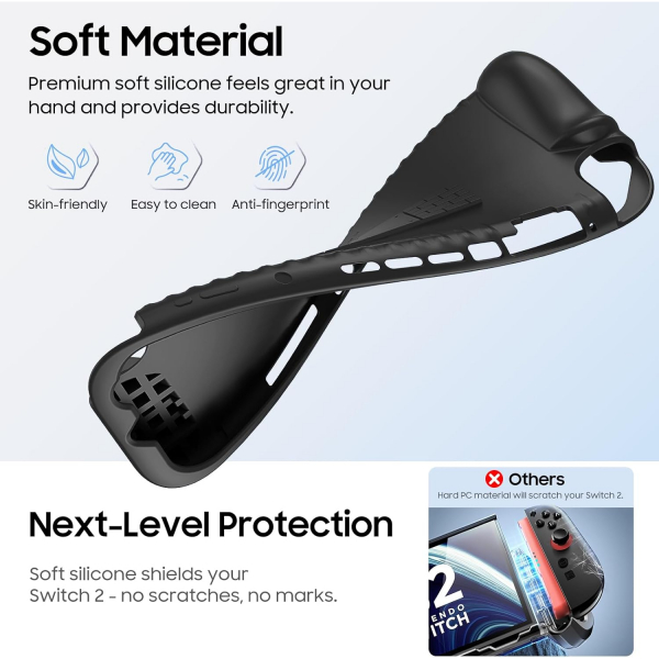 Fintie Nintendo Switch 2 Darbeye Dayankl Klf-Black
