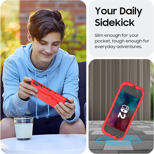 Fintie Nintendo Switch 2 Darbeye Dayankl Klf-Red