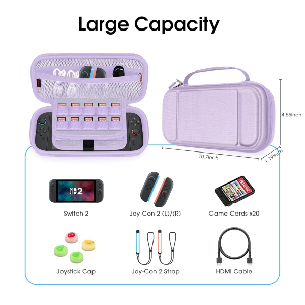 Fintie Nintendo Switch 2 Tama antas-Purple