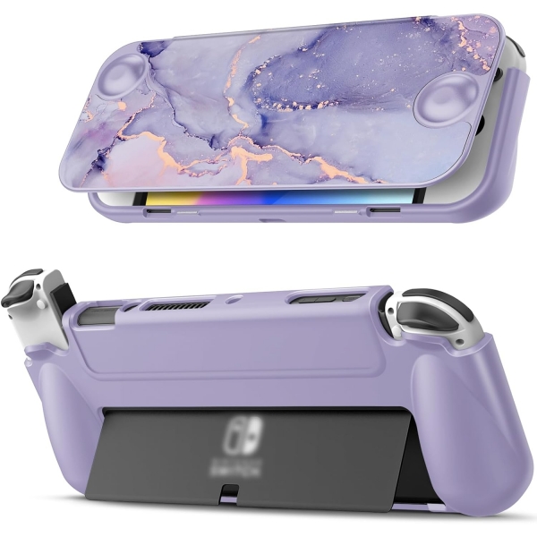 Fintie Nintendo Switch OLED Klf -Lilac Marble 