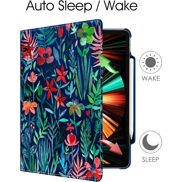 Fintie Rotating Serisi iPad Pro Koruyucu Klf (12.9 in)(6.Nesil)-Jungle Night