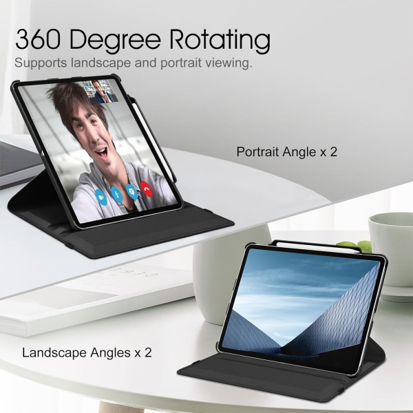 Fintie Rotating iPad Pro Klf (13 in)-Black