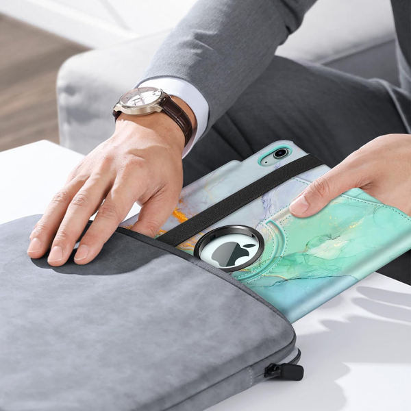 Fintie Rotating iPad Air Klf (13 in)-Emerald Marble