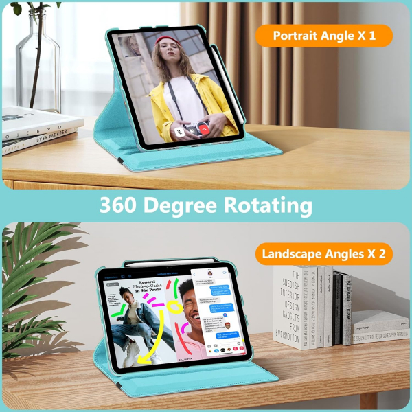 Fintie Rotating iPad Air Klf (13 in)-Emerald Marble