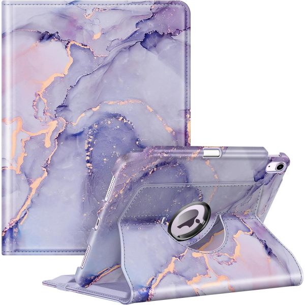 Fintie Rotating iPad Air Klf (13 in)-Lilac Marble 
