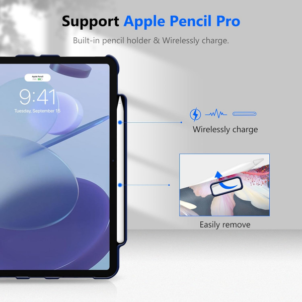 Fintie Rotating iPad Pro 5.Nesil Klf (11 in)-Blooming Hibiscus